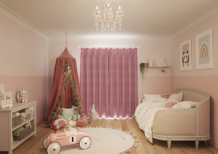 Quay Stripes, Dusky Pink - Made to Measure Curtains - Image 8